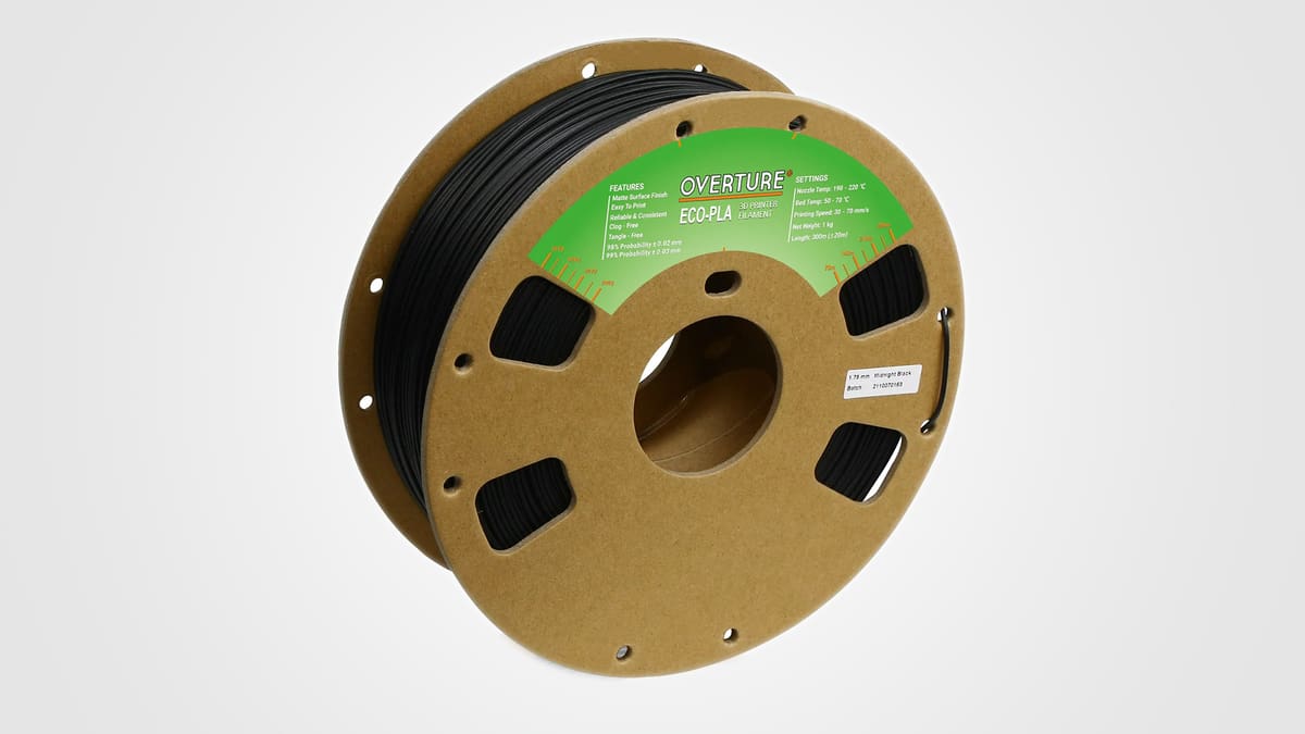 Image of Best Cheap PLA/PLA+ Filament: Overture Eco PLA