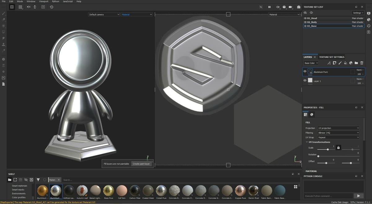 An example in Substance Painter