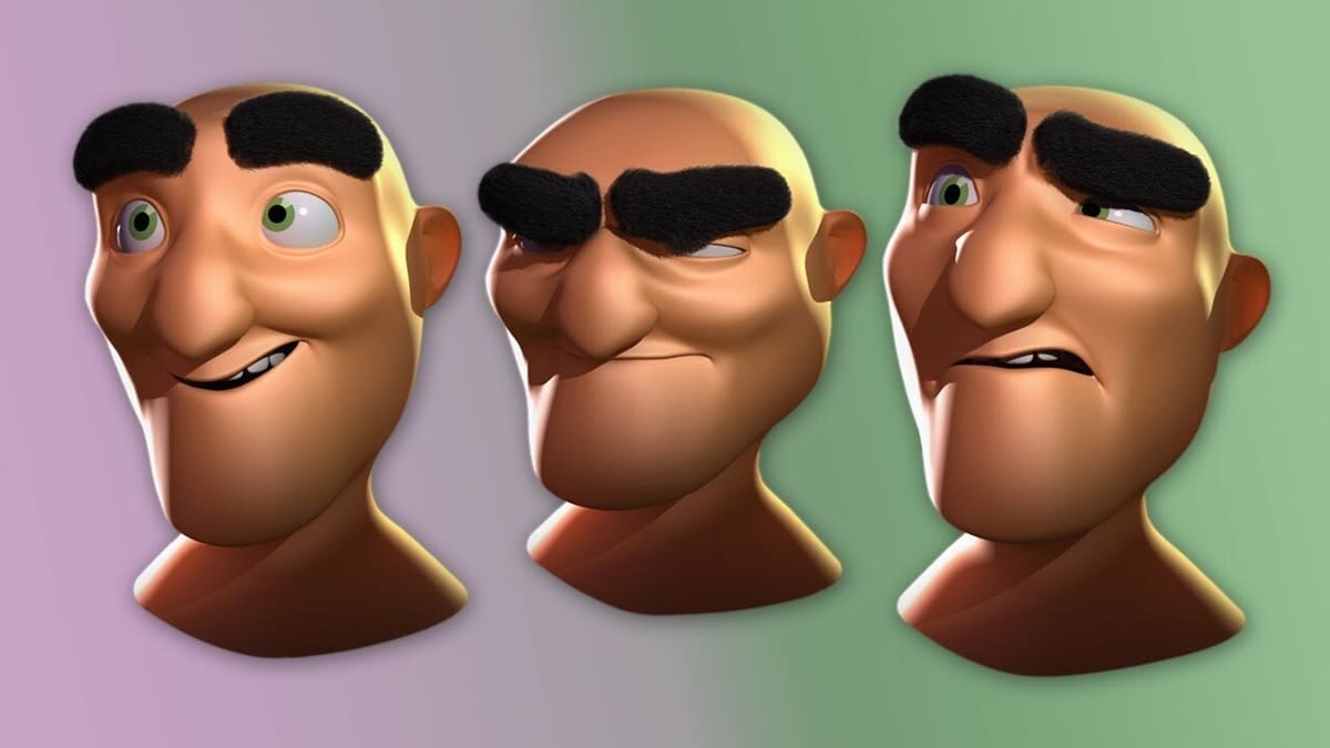 Make expressive faces using Maya
