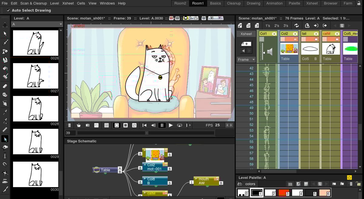 Foto de Softwares de animação 3D/2D: OpenToonz