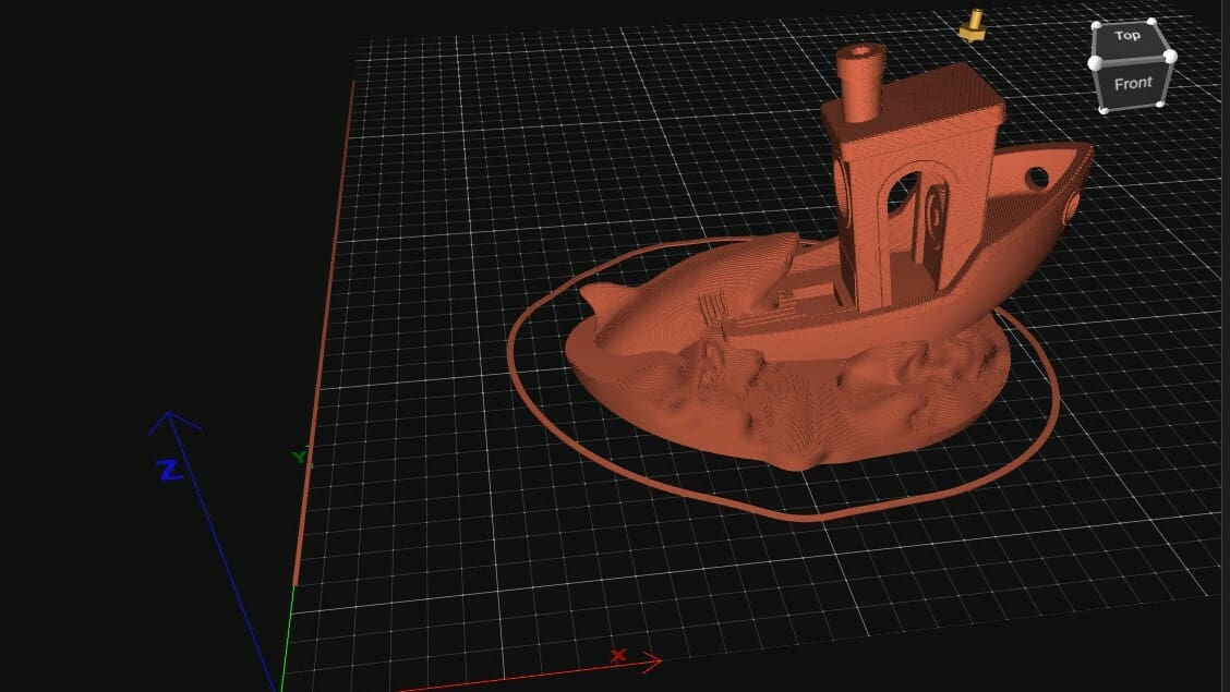 Start G-code moves aren't included in the 3D preview