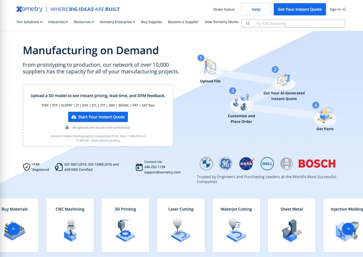 Image of Parts On Demand: Top Online 3D Printing Services: Xometry