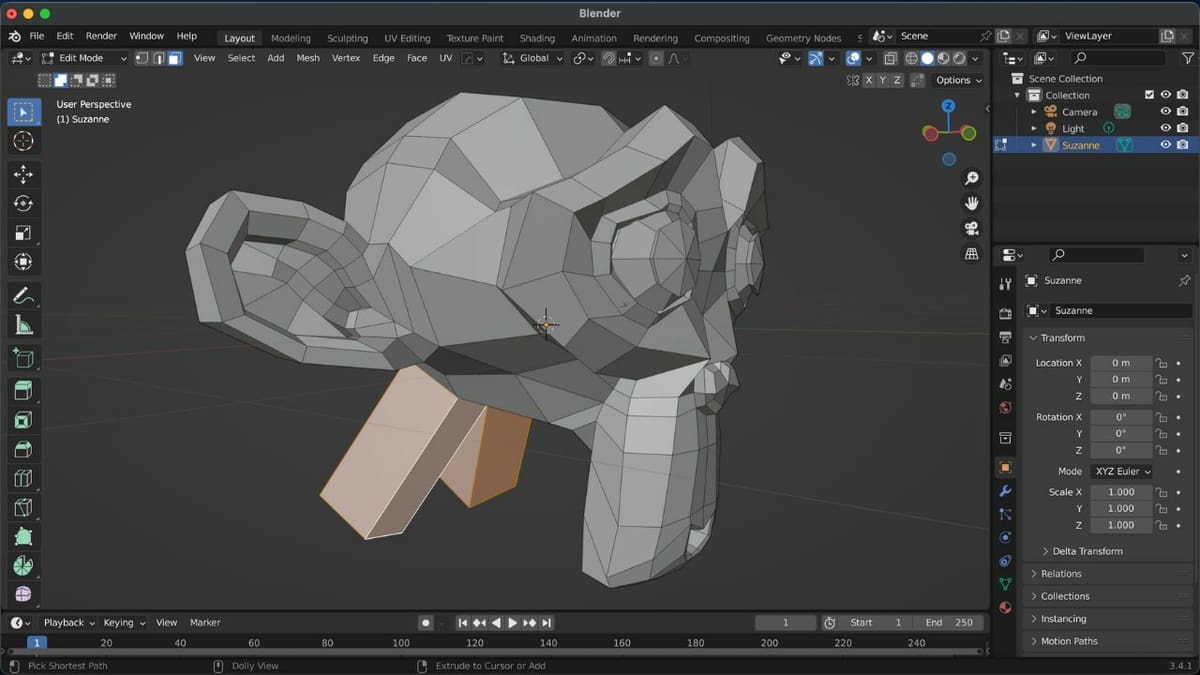 You can even extrude the supports!