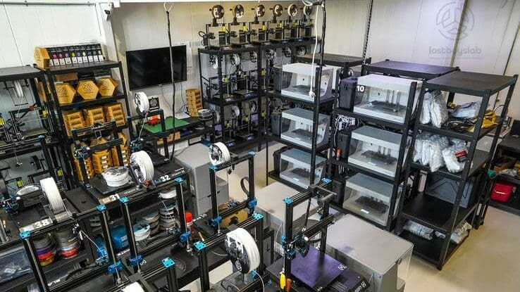 Careful not to get lost in this farm's many 3D printers