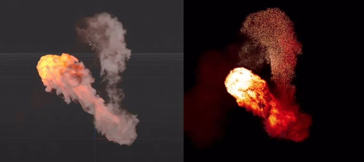 Cinema 4D's impressive fire simulation