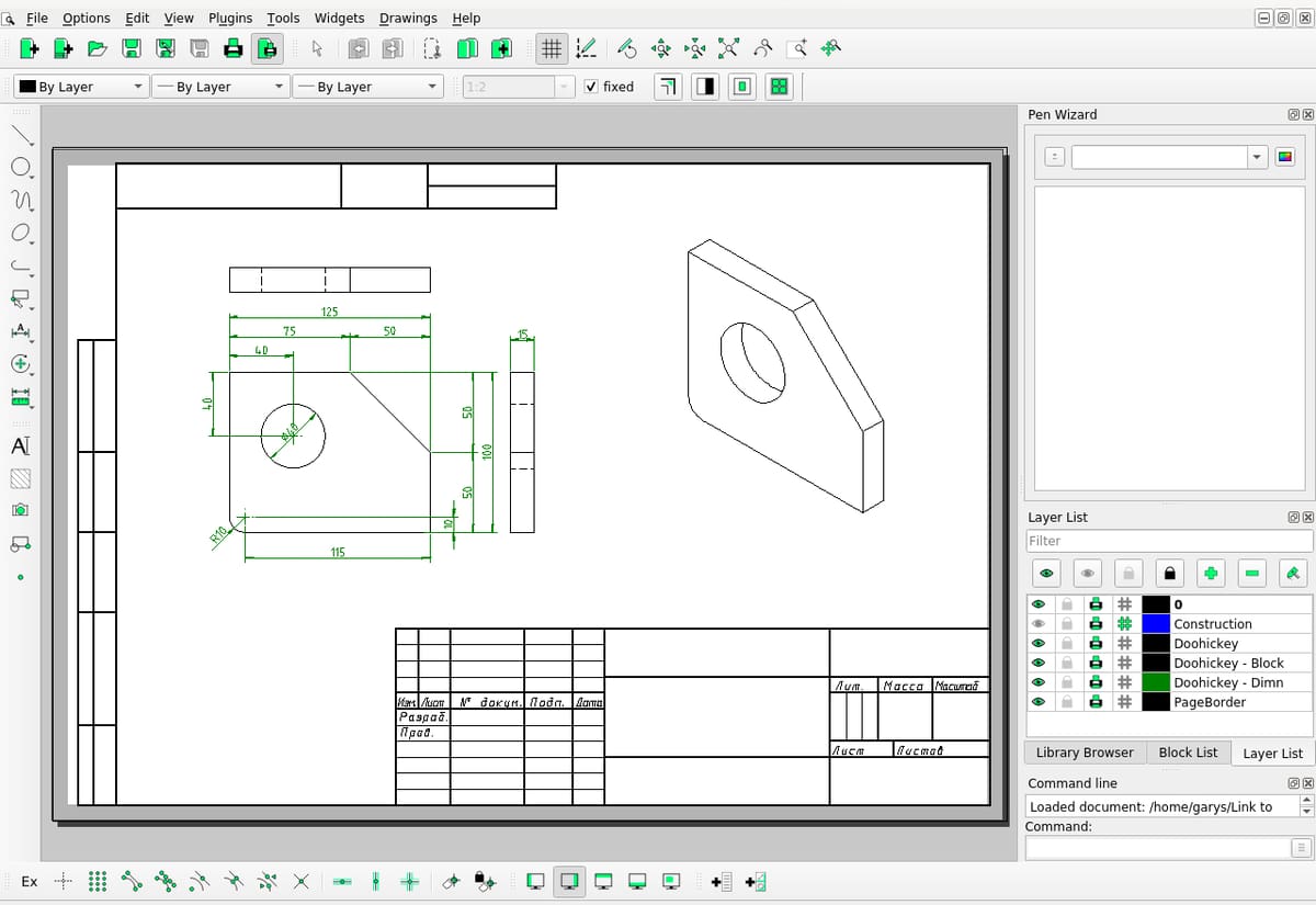 Imagen de Software CAD gratuito: LibreCAD