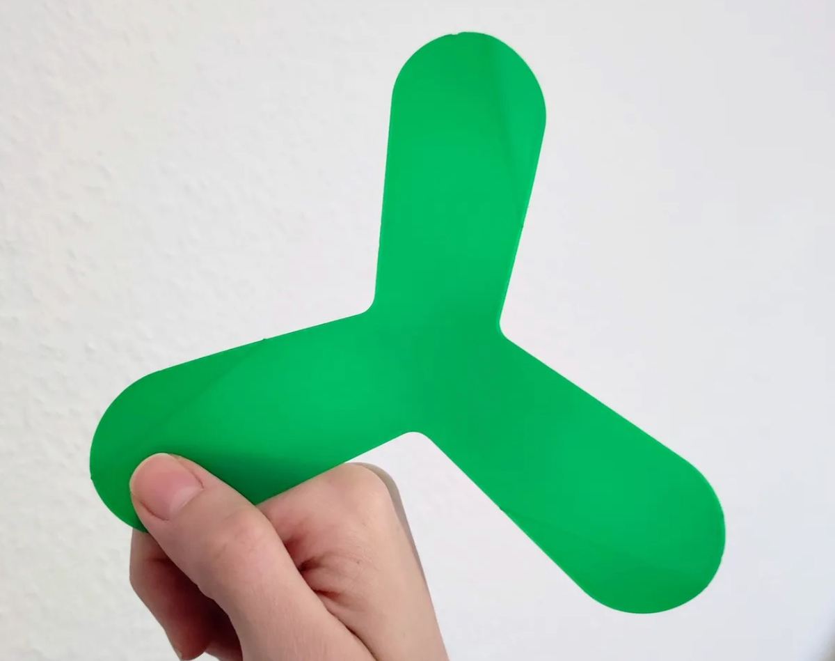 Image of Daily Advent Toy 3D Prints: Indoor Boomerang