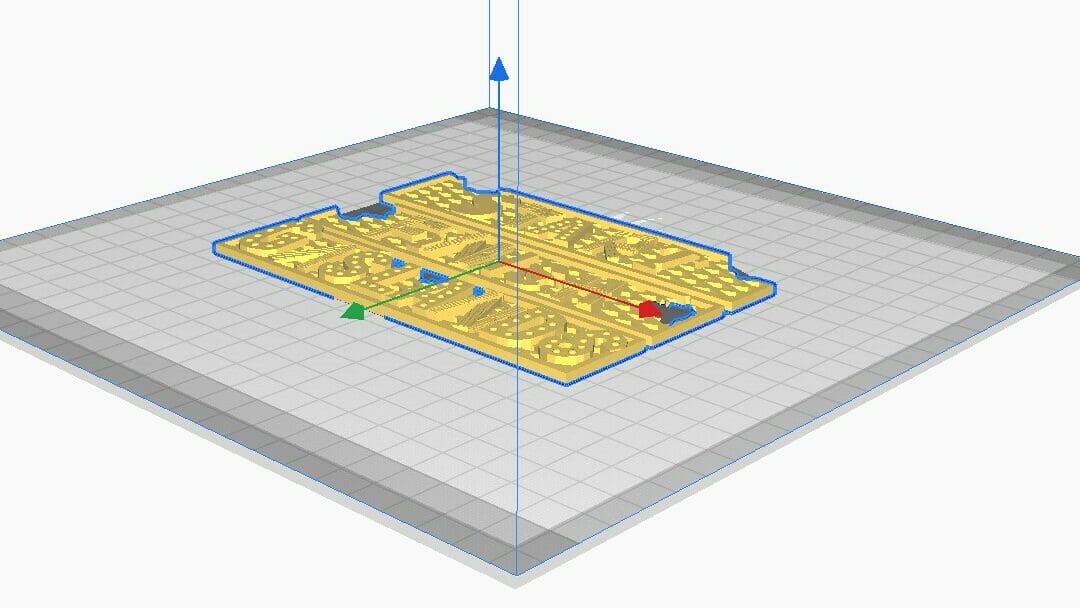 Three objects saved as one STL