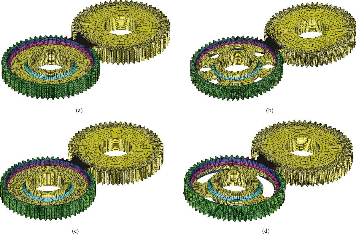 There are different way to reduce the intertia of a gear