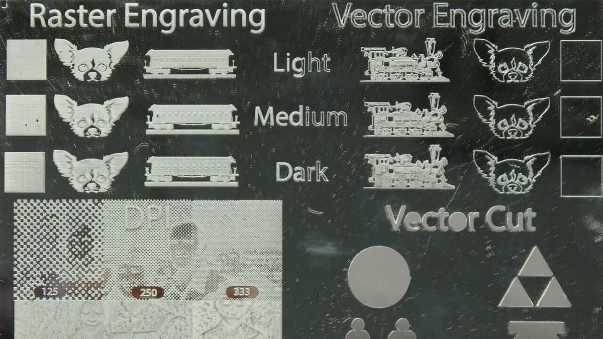 Different laser cutting operations create different effects on the acrylic surface