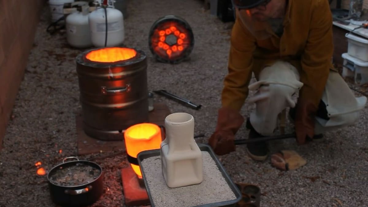 Metal working requires a nonflammable workspace and heat resistant clothing