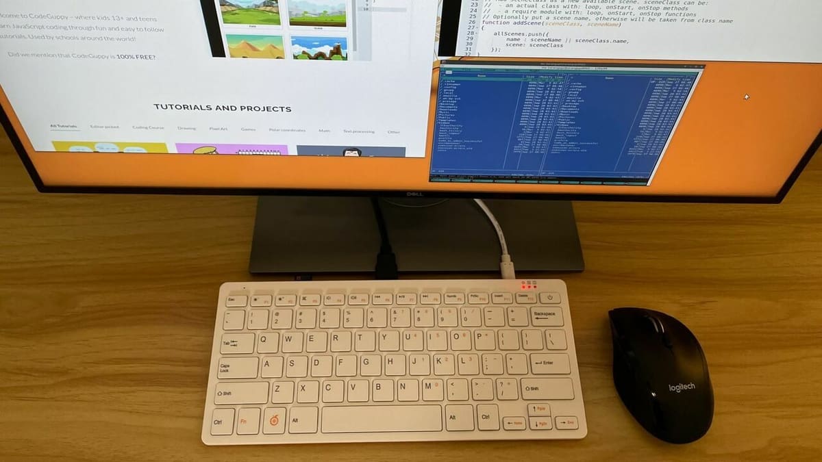 An Orange Pi 800 hard at work