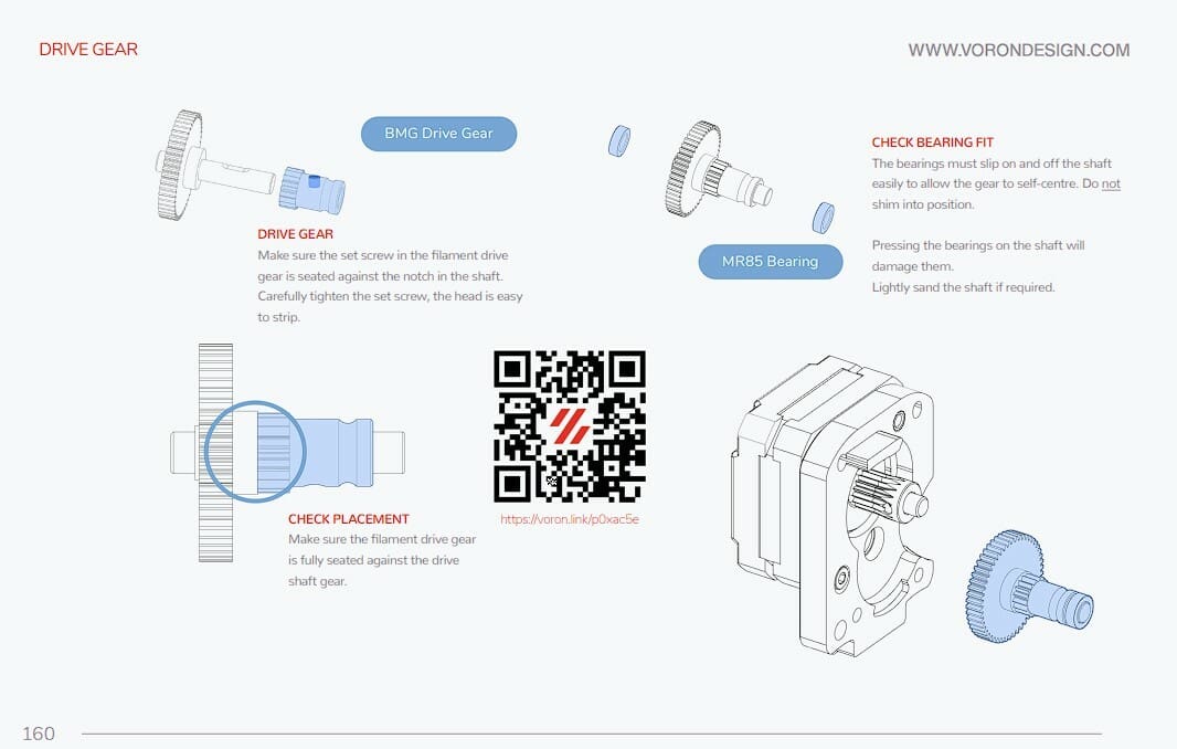 A snippet about the extruder's gearing from the official assembly manual