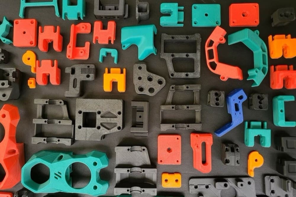 The printed parts come in all shapes and sizes