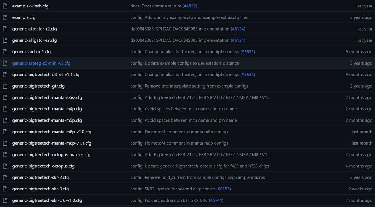 Klipper Configuration on GitHub