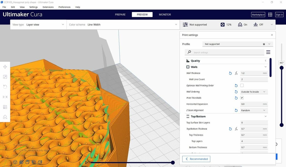 Shell settings in Cura can be found under Walls and Top/Bottom