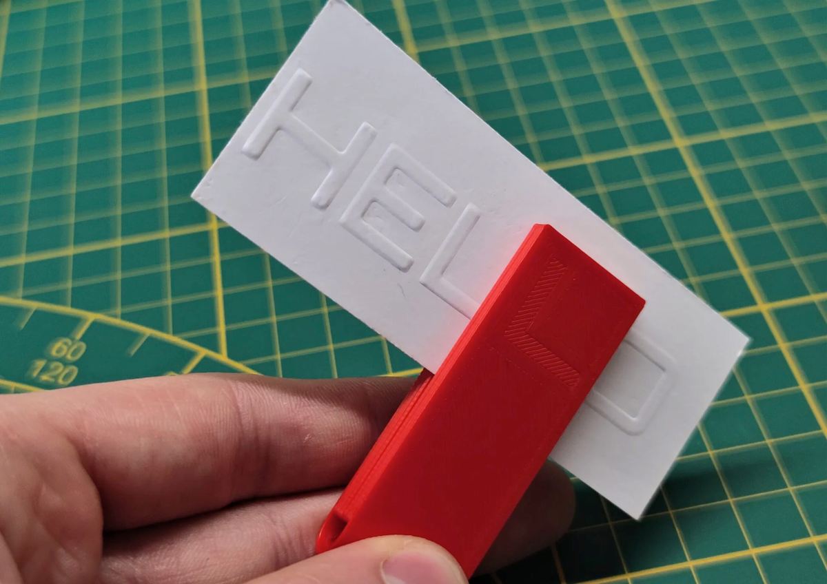 Image of Daily Advent Toy 3D Prints: Paper Alphabet Embosser