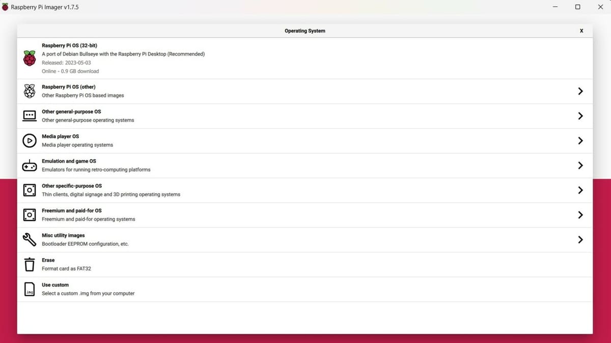 There are a few options when you're setting up your Raspberry Pi