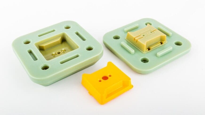 An example of a two-part mold