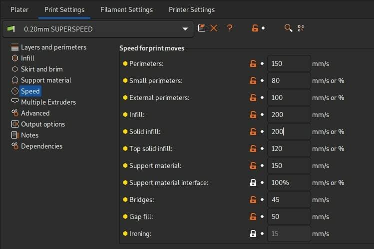Klipper can allow for fast print speeds within the slicer, though maybe not this fast!