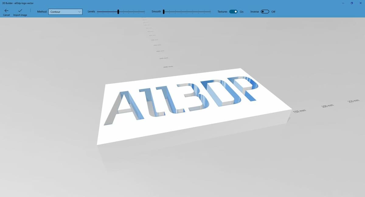 Converting the All3DP logo to a 3D model
