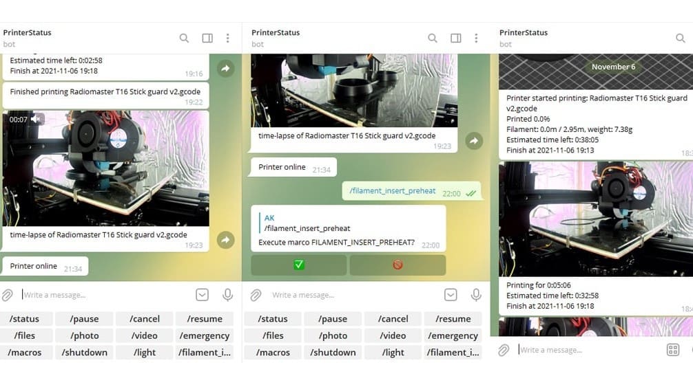Image of: Moonraker Telegram Bot