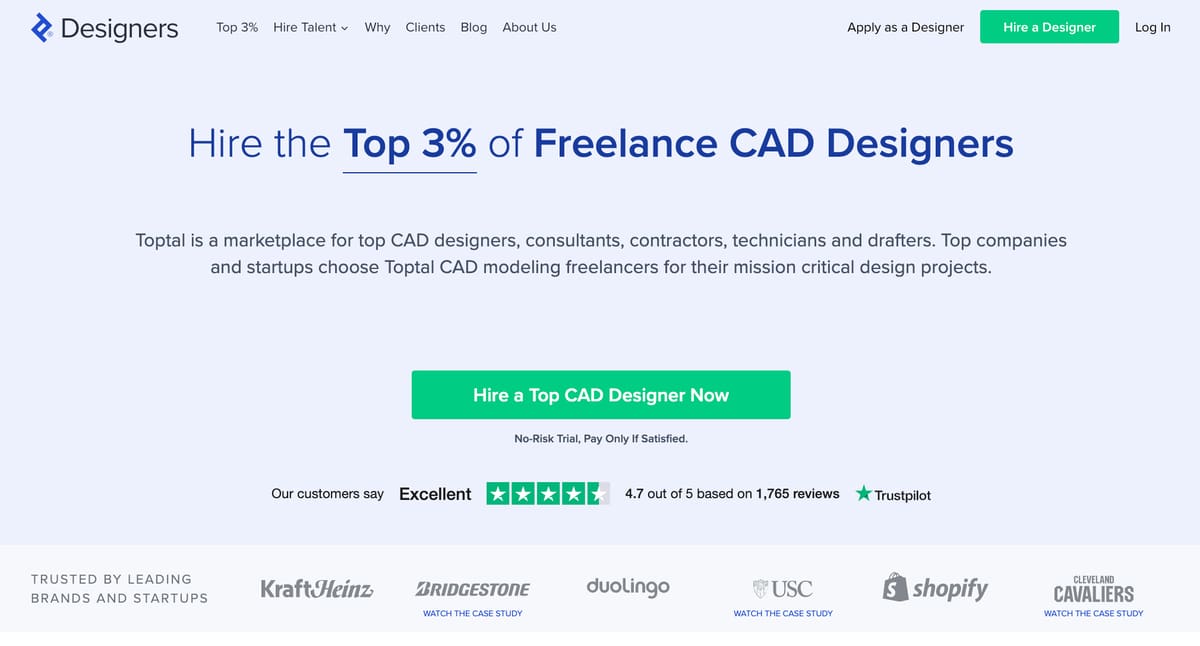 Image of 3D printing design services: Toptal