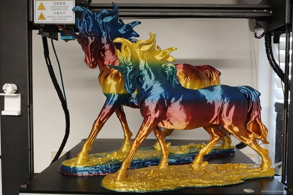 These multicolored creatures are stepping out in style