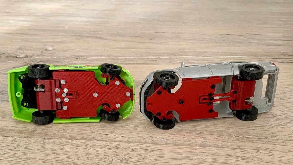 A chassis for 1/43 scale car bodies