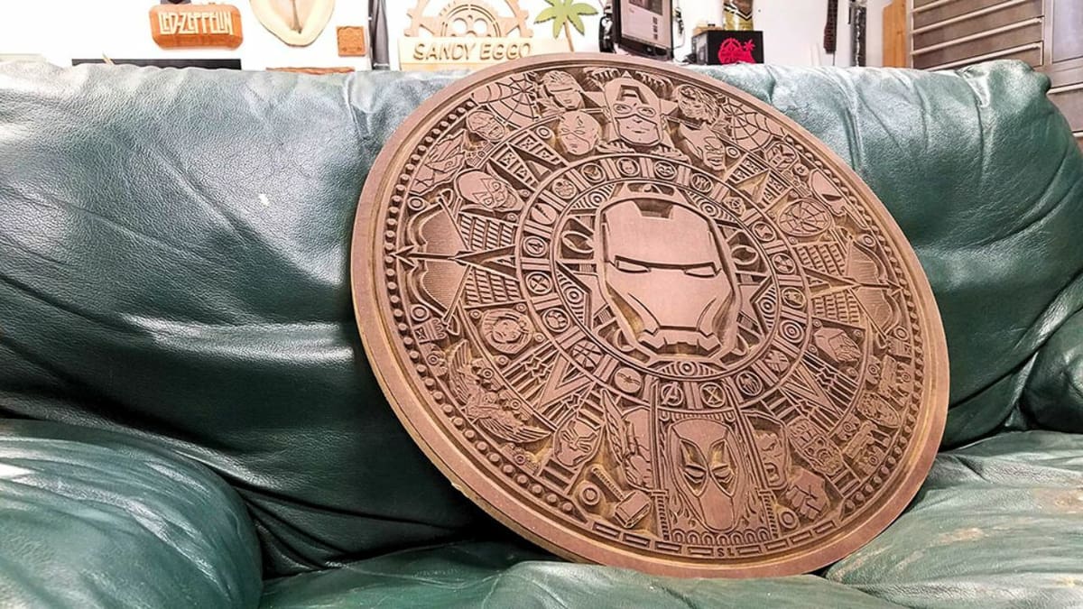 A fusion of superheros and ancient design