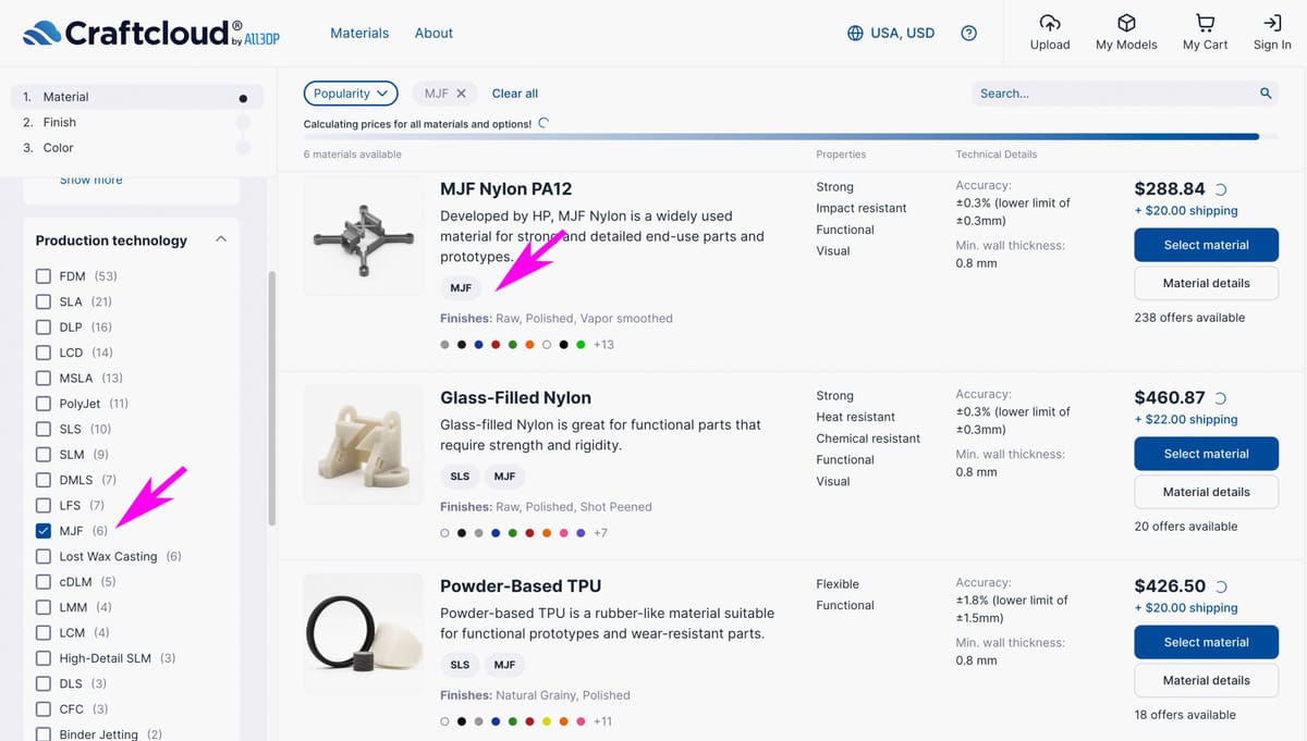 Image of MJF 3D Printing Services We Recommend: Craftcloud
