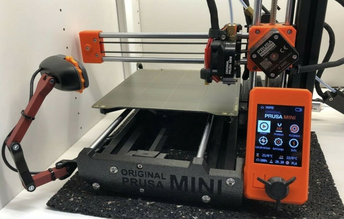 An articulated webcam mount allows you to adjust the viewing angle