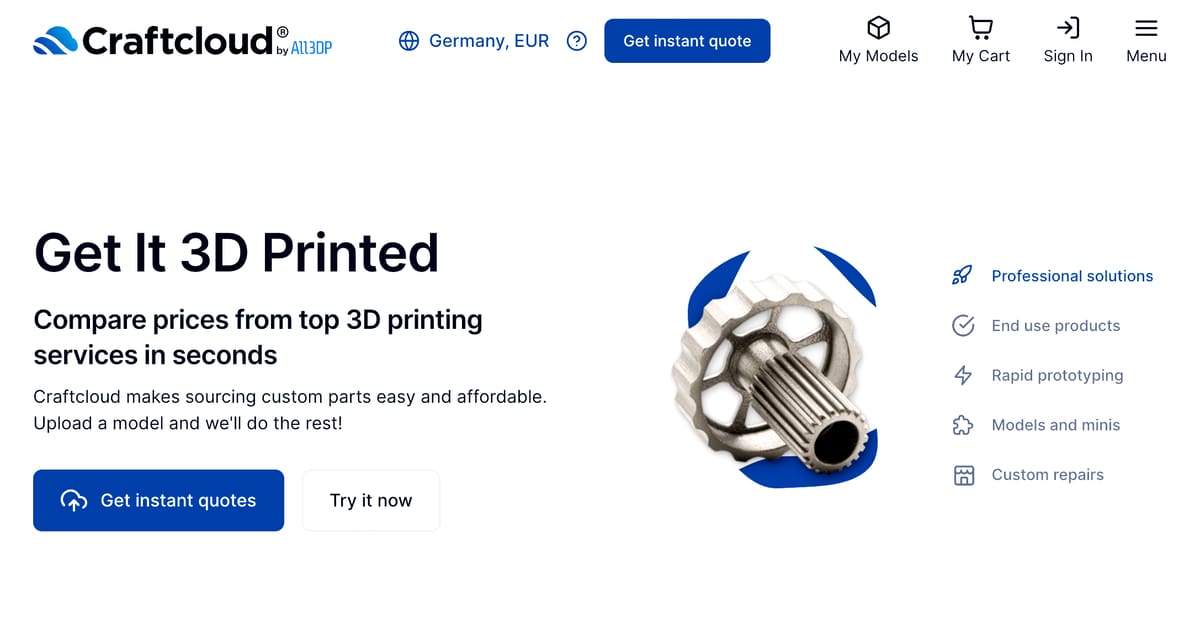 Image of DMLS / SLM 3D Printing Services: Craftcloud