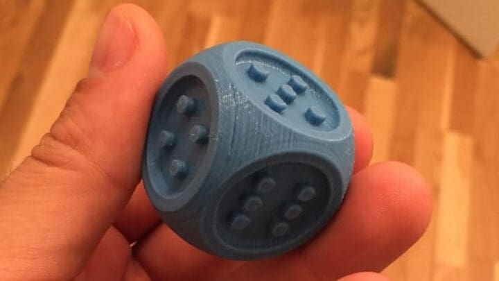 These dice allow blind or people with poor eye-sight to play with others easily.