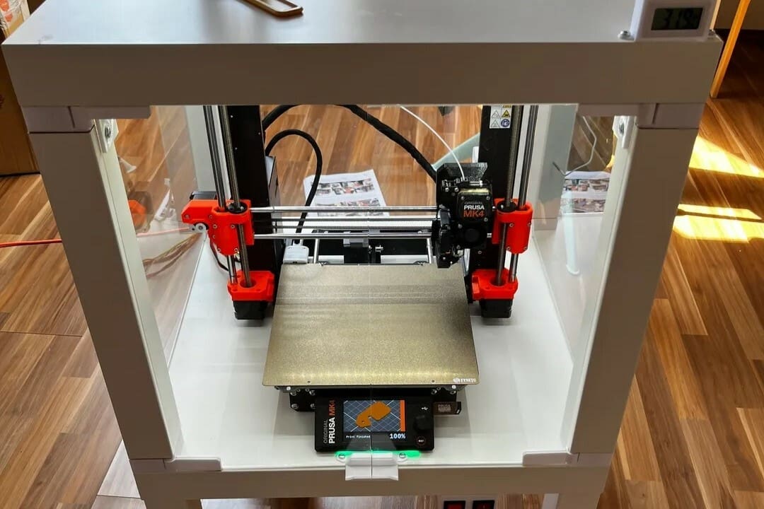 An Ikea Lack table make a perfect enclosure frame