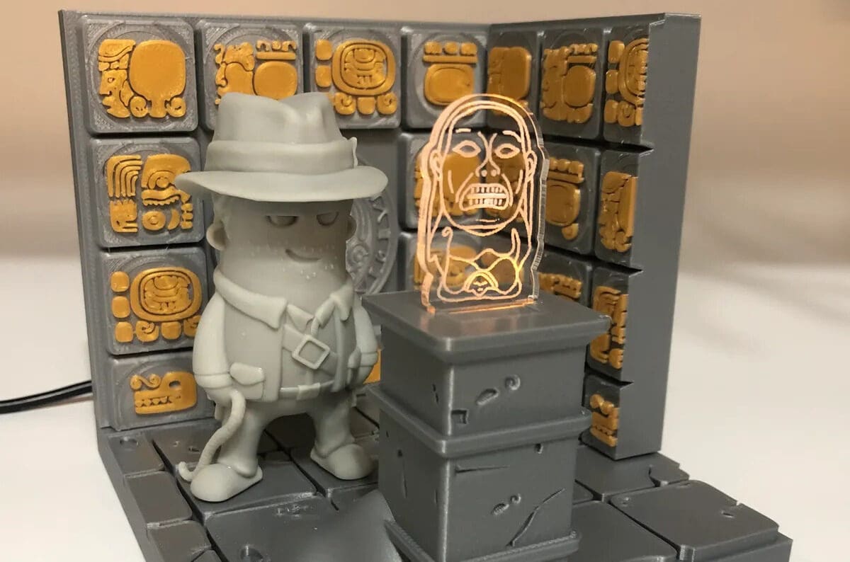 A charming 3D printed mini Indiana Jones