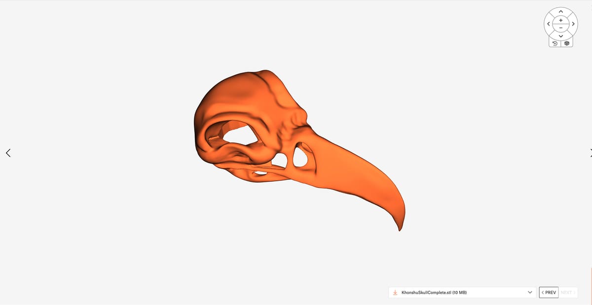 We'll split this Khonshu helmet into smaller parts