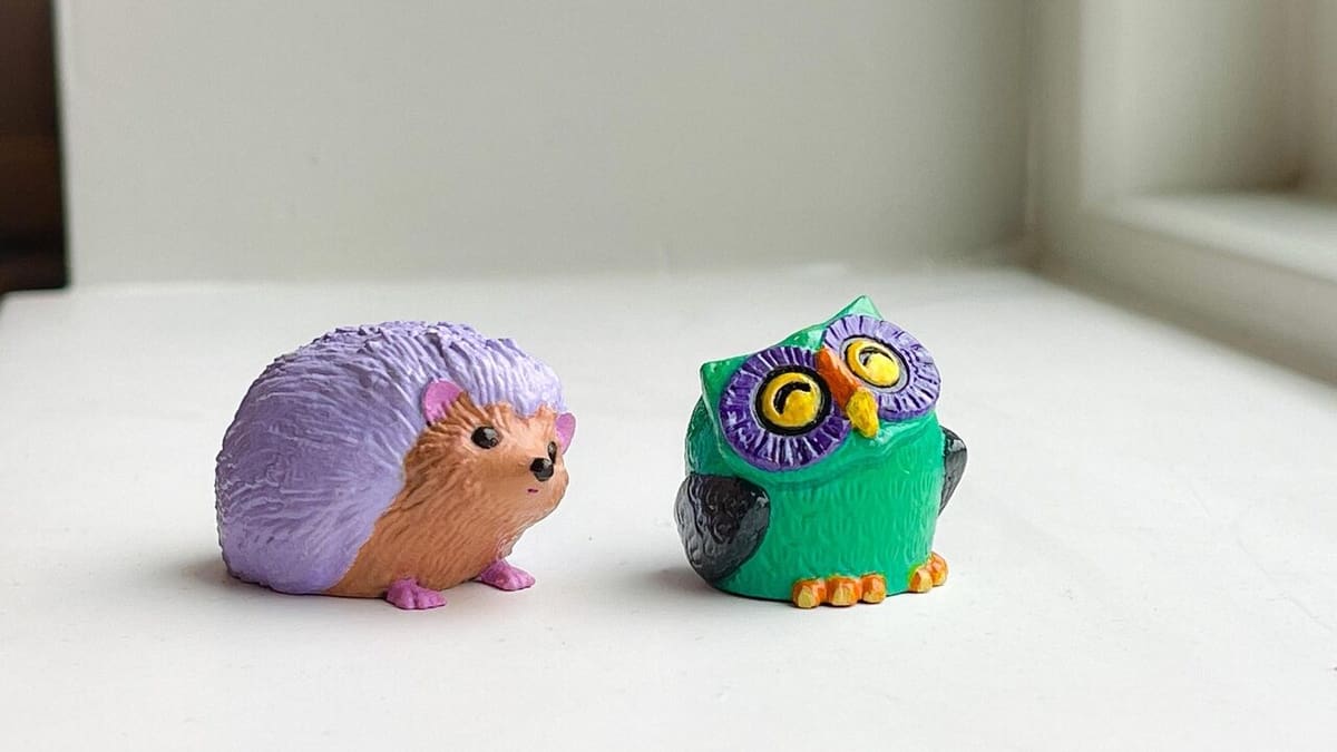 PVB models can be painted with acrylics