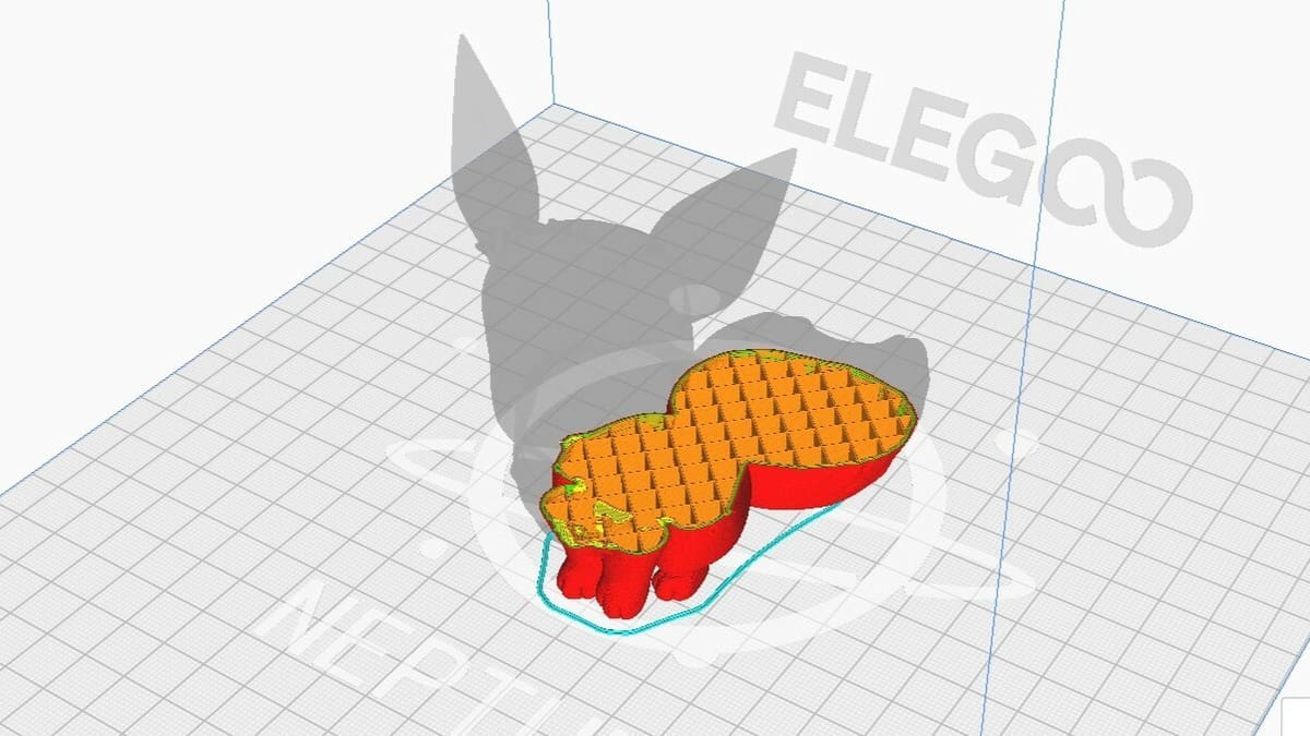 The infill of the model can consume a large amount of filament
