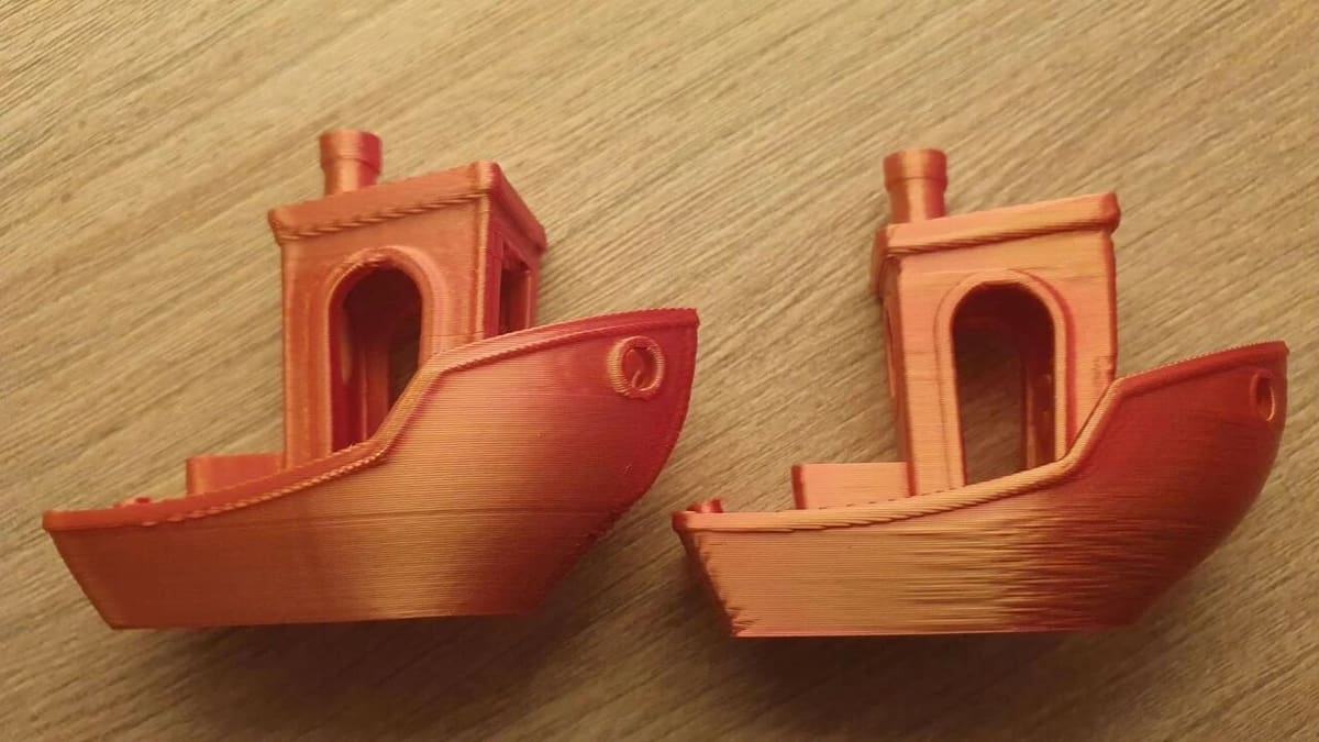 It's a Klipper (left) vs. Marlin (right) sail off