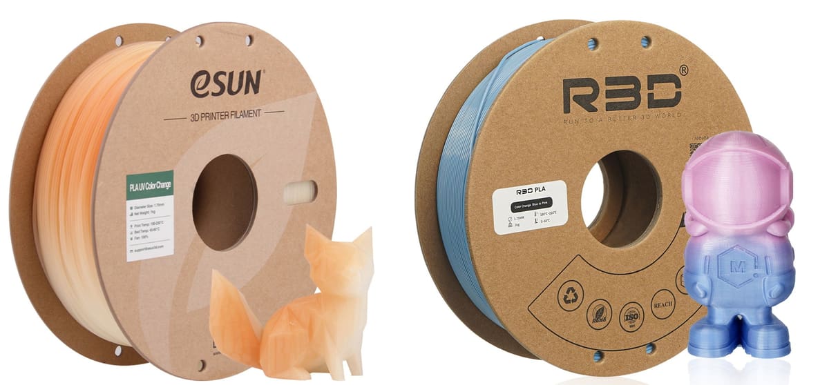 Image of The Complete Overview of 3D Printer Filament Types: Color-Changing
