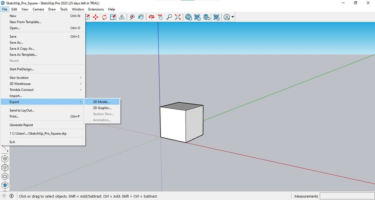 Exporting the object as an OBJ file is like exporting Collada files