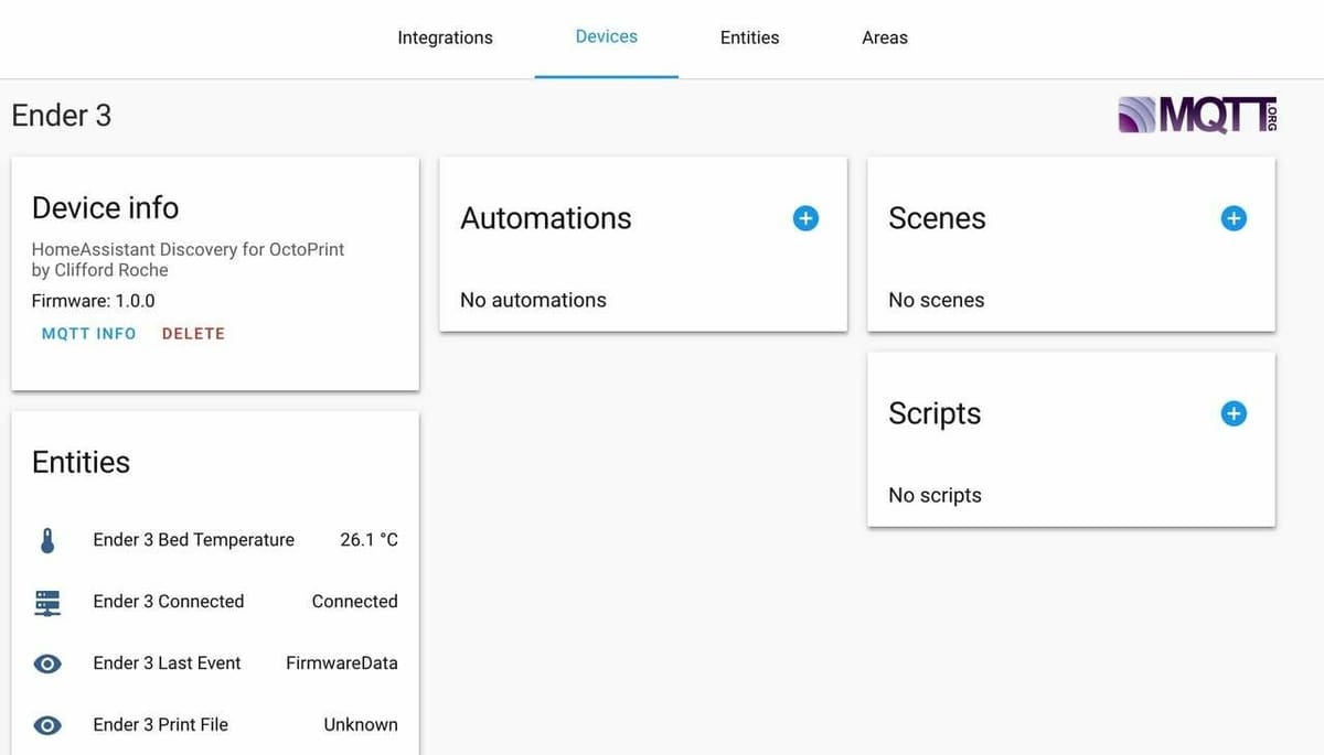 MQTT integration offers a more robust configuration