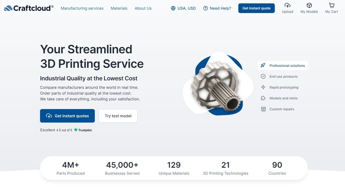 Image of: 3D Printing Marketplace: Craftcloud