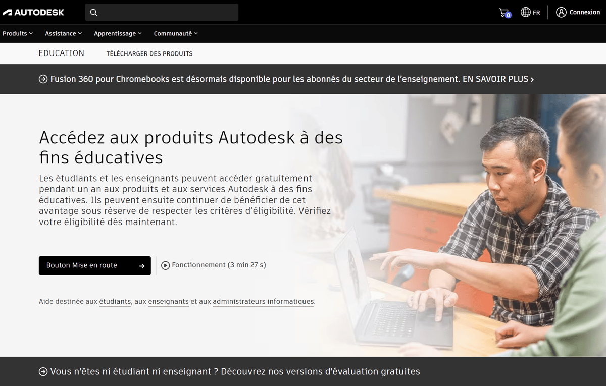 Photo de Fusion 360 gratuit – Versions d'évaluation gratuites: Version éducative