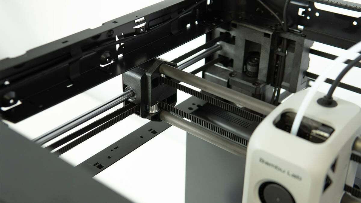 Both printers (P1P pictured here) feature speedy CoreXY motion systems