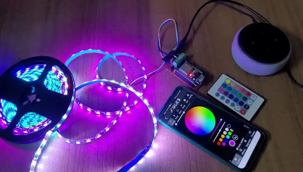 Control an LED strip with voice commands