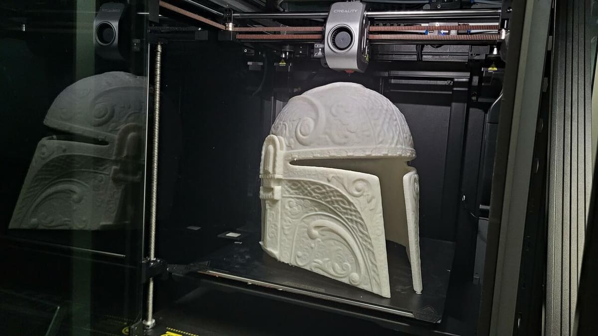 Mandalorian helmet printed on the K1 Max