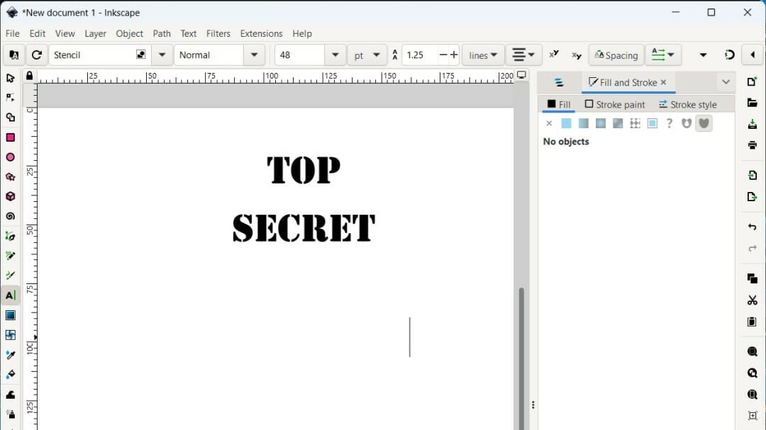 Editing a stamp design in Inkscape