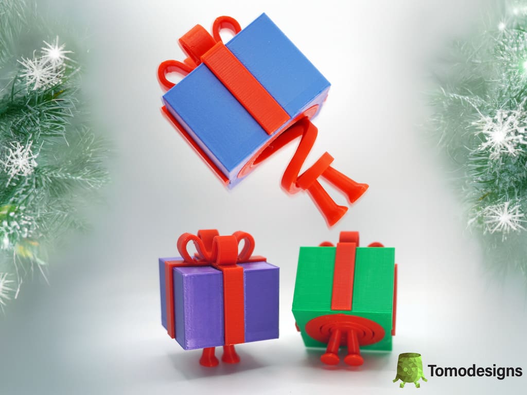 Image of Daily Advent Toy 3D Prints: Jumpy Present